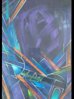 cascade2acrylicarosolsurpanneaubois70x50cm